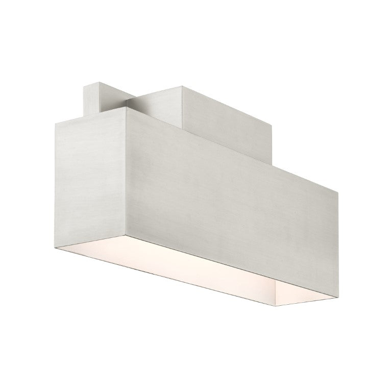 Outdoor Landscape Lighting LED 12V Low Voltage Lynx Indoor/Outdoor 1 E26 Medium Base Light Bulb Socket ADA-Compliant Solid Brass Wall Sconce 6.75"x14" Brushed Nickel Finish 120V for Garden, Interior, Exterior and Patio 22424-91