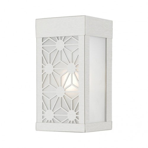 Outdoor Landscape Lighting LED 12V Low Voltage Berkeley Outdoor 1 E26 Medium Base Light Bulb Socket Outdoor ADA-Compliant Stainless Steel Wall Sconce 4.5"x8.5" Brush Satin Finish 120V for Garden, Interior, Exterior and Patio 24321-91