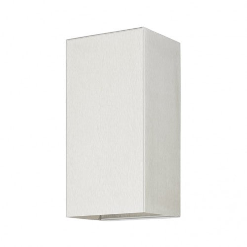 Outdoor Landscape Lighting LED 12V Low Voltage Derby Outdoor 1 E26 Medium Base Light Bulb Socket Outdoor ADA-Compliant Stainless Steel Wall Sconce 5"x10" Brush Nickel Finish 120V for Garden, Exterior and Patio 24672-91