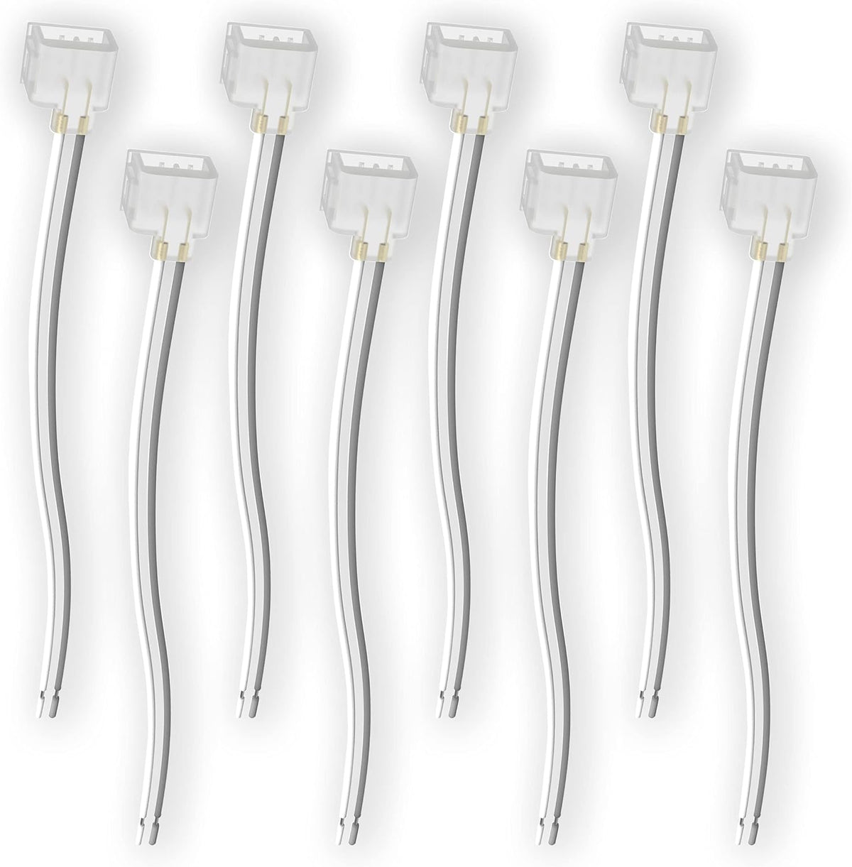 Outdoor Landscape Lighting LED 12V Low Voltage SLN 8 Pack Solderless Strip to Wire Connectors for Single Color LED 12V DC Strip Light Neon