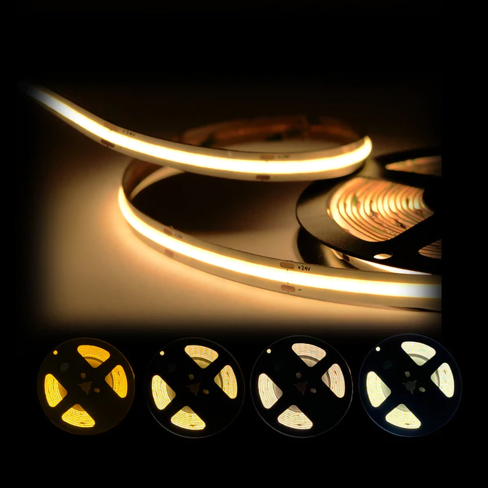 Outdoor Landscape Lighting LED 12V Low Voltage SLD22 16.4ft Dotless Single Color Linear 8mm 3W/ft 10mm LED Strip Lights Low Voltage COB DC24V Tape Light IP67 Waterproof