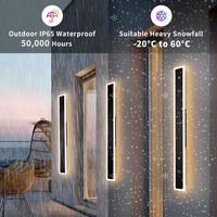 Outdoor Landscape Lighting LED 12V Low Voltage SCH15 2-Pack 3CCT 39.4 Inch LED Rectangular Modern Outdoor Wall Sconce Light Dimmable 120V Line Voltage IP65