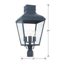 Outdoor Landscape Lighting LED 12V Low Voltage Dumont 3 Light Outdoor Post Light 12