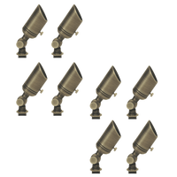 Outdoor Landscape Lighting LED 12V Low Voltage SPB02 4x/8x/12x Package 12V Low Voltage Small Directional Bullet Brass Spotlight Outdoor Landscape Lighting with MR11 2W 3000K Bulb 8 Pack