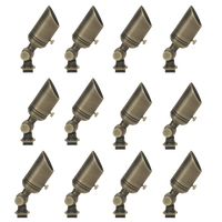 Outdoor Landscape Lighting LED 12V Low Voltage SPB02 4x/8x/12x Package 12V Low Voltage Small Directional Bullet Brass Spotlight Outdoor Landscape Lighting with MR11 2W 3000K Bulb 12 Pack
