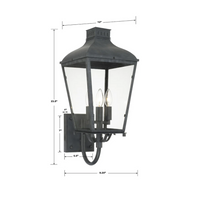 Outdoor Landscape Lighting LED 12V Low Voltage Dumont 3 Light Outdoor Sconce 9.25