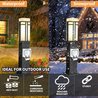 Outdoor Landscape Lighting LED 12V Low Voltage CPLA09 Outdoor Aluminum Post Mounted Lantern Light with 27.5