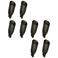 Outdoor Landscape Lighting LED 12V Low Voltage SPB13 4x/8x/12x Package 3W-12W Adjustable Integrated LED 12V Low Voltage Outdoor Landscape Lighting Bullet Style Brass Spotlight Dark Brass 8 Pack