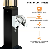 Outdoor Landscape Lighting LED 12V Low Voltage CPLA09 Outdoor Aluminum Post Mounted Lantern Light with 27.5