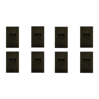 Outdoor Landscape Lighting LED 12V Low Voltage STA06 4x/8x/12x Package 3.5W Rectangular Waterproof Vertical 3000K Warm White Integrated 12V Low Voltage LED Aluminum Stair Step Light Wall Lighting Fixture Black 8 Pack