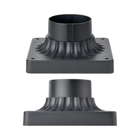 Outdoor Landscape Lighting LED 12V Low Voltage Outdoor Pier Post Light Mount Cast Aluminum Matte Black for 3