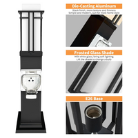 Outdoor Landscape Lighting LED 12V Low Voltage CPLA09 Outdoor Aluminum Post Mounted Lantern Light with 27.5
