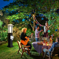 Outdoor Landscape Lighting LED 12V Low Voltage CPLA09 Outdoor Aluminum Post Mounted Lantern Light with 27.5