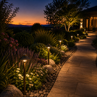 Outdoor Landscape Lighting LED 12V Low Voltage Complete Brass Landscape Lighting Kit: Spotlights, Path Lights, Transformer, Wire & All Required Components