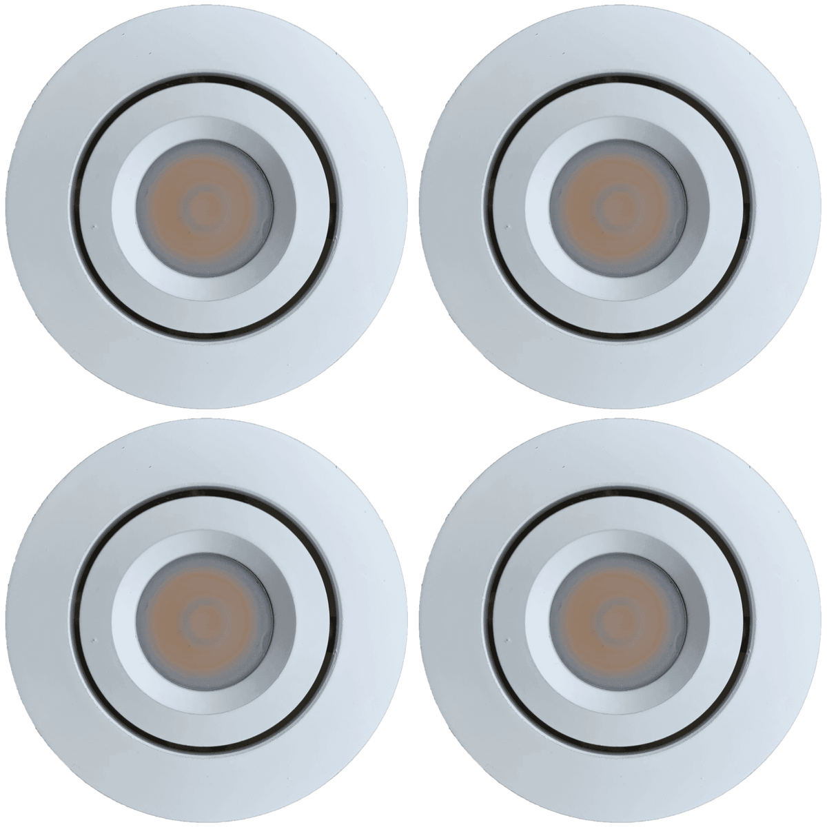 Outdoor Landscape Lighting LED 12V Low Voltage CB05 4x/8x/12x Package 1.5W DC12V Low Voltage Round LED Cast Aluminum Recessed Cabinet Puck Light Down Lighting Fixture 3000K or 5000K White 4 Pack