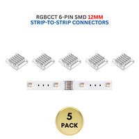 Outdoor Landscape Lighting LED 12V Low Voltage 5-Pack SL 6-Pin Low-Voltage for RGBCCT SMD Dotless Strip Light Connectors 12mm