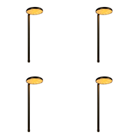 Outdoor Landscape Lighting LED 12V Low Voltage PLB27 4x/8x/12x Package Cast Brass Path and Area Light 4W 3000K Integrated LED 12V Low Voltage Pathway Outdoor Lighting Landscape Fixture 4 Pack