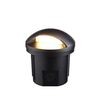 Outdoor Landscape Lighting LED 12V Low Voltage UNAL01 Crescente Aluminum Round Surface Mount Mono-Directional Integrated 6W 3000K LED In-Ground Well Light Low Voltage Landscape Lighting 1 Pack