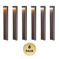 Outdoor Landscape Lighting LED 12V Low Voltage ALP16 6-Pack 5W 5CCT 1800K/2700K/3500K/4000K/5000K Integrated LED Landscape Aluminum Pathway Light Package, 12V Low Voltage Side Lit Path Lights 6 Pack