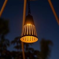Outdoor Landscape Lighting LED 12V Low Voltage HLA04 Tiki Low Voltage Black Pendant 5W 2200K Integrated LED Aluminum Light Hanging Patio Light