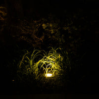 Outdoor Landscape Lighting LED 12V Low Voltage UNAL03 Essential Pebble Gray Aluminum Round Surface Mount Up Lighting Integrated 3000K LED In-Ground Well Light Low Voltage Landscape Lighting