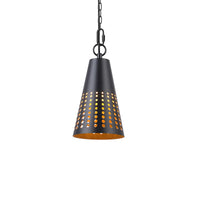 Outdoor Landscape Lighting LED 12V Low Voltage HLA04 Tiki Low Voltage Black Pendant 5W 2200K Integrated LED Aluminum Light Hanging Patio Light 1 Pack