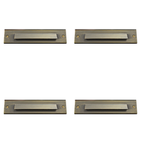 Outdoor Landscape Lighting LED 12V Low Voltage STB16 4x/8x/12x Package 2W LED Cast Brass 12V Low Voltage Surface Mounted Slim Horizontal Outdoor & Indoor Step Light 4 Pack Natural Brass