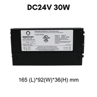 Outdoor Landscape Lighting LED 12V Low Voltage TSDC01 12V/24V DC Low Voltage Dimmable Transformers UL Listed LED Driver Outdoor Rated 24V DC 30W No Pigtail Plug