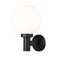 Outdoor Landscape Lighting LED 12V Low Voltage Laurent Outdoor Wall Sconce Light 1 E26 Medium Base Light Bulb Socket Outdoor Marine Grade Aluminum and Glass 9