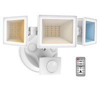 Outdoor Landscape Lighting LED 12V Low Voltage 40W Wired Outdoor LED Flood Light, 120V Remote-Operated Dimmable Adjustable 3000K-6000K Motion-Sensor Security Flood Light 4000LM, IP65 Waterproof White