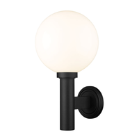 Outdoor Landscape Lighting LED 12V Low Voltage Laurent Outdoor Wall Sconce Light 1 E26 Medium Base Light Bulb Socket Outdoor Marine Grade Aluminum and Glass 12