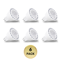 Outdoor Landscape Lighting LED 12V Low Voltage 6-Pack MR16 7W 12V Low Voltage LED Bulbs 490LM Dimmable Energy Saving Waterproof Light CE & RoHS Certified