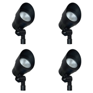 CD45 Foco de punto mono para exteriores con luz LED direccional hacia arriba negra - 4 Pack