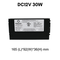 Outdoor Landscape Lighting LED 12V Low Voltage TSDC01 12V/24V DC Low Voltage Dimmable Transformers UL Listed LED Driver Outdoor Rated 12V DC 30W No Pigtail Plug
