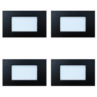 Outdoor Landscape Lighting LED 12V Low Voltage STA10 4x/8x/12x Package 3.5W 12V Low Voltage 3CCT Rectangular Waterproof Horizontal 3000K Warm White Integrated LED Aluminum Stair Step Light Fixture Black 4 Pack