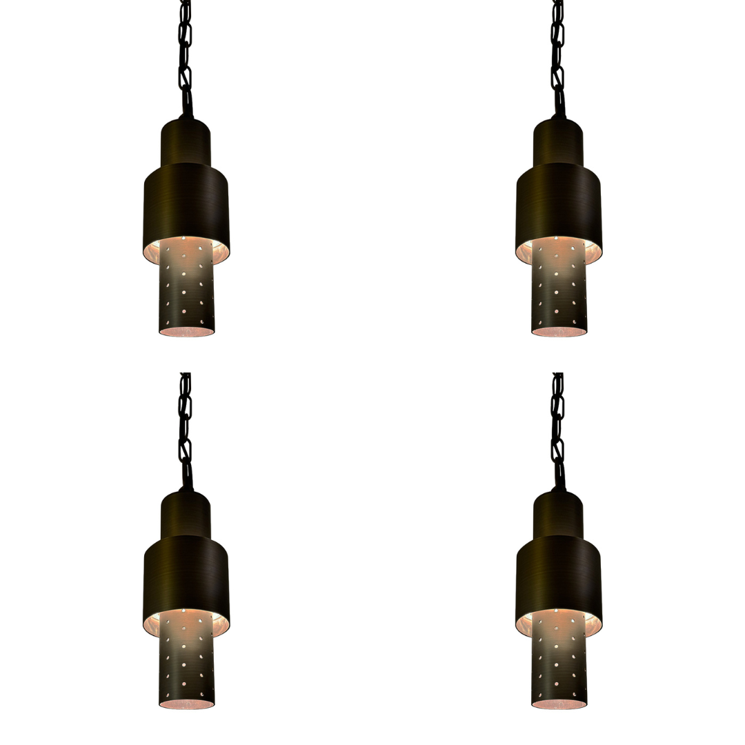 Outdoor Landscape Lighting LED 12V Low Voltage HLB02 4x/8x/12x Package LED 12V Low Voltage Brass Cylinder Pendant Light Hanging Downlight Fixture 5W 3000K Bulb 4 Pack