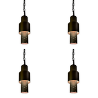 Outdoor Landscape Lighting LED 12V Low Voltage HLB02 4x/8x/12x Package LED 12V Low Voltage Brass Cylinder Pendant Light Hanging Downlight Fixture 5W 3000K Bulb 4 Pack