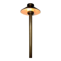 Outdoor Landscape Lighting LED 12V Low Voltage PLB02 Frosted Lens Outdoor Garden Pathway Light | 12V Low Voltage Brass Path Light G4 Socket Natural Brass