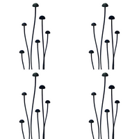 Outdoor Landscape Lighting LED 12V Low Voltage CDPA71 4x/8x/12x Package Mushroom Aluminum 3000K Warm White Integrated LED 12V Low Voltage Path Light Black 4 Pack