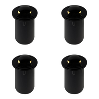 Outdoor Landscape Lighting LED 12V Low Voltage UNS04 4x/8x/12x Package Stainless Steel Bi Directional Two Slit In-Ground 12V Low Voltage LED In Ground Landscape Lighting with MR16 Socket 5W 3000K Bulb 4 Pack Black