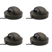 Outdoor Landscape Lighting LED 12V Low Voltage DL01B with G4 3W 2700K 4x/8x/12x Package Solid Brass Round Surface Mount Deck Light Low Voltage Landscape Lighting 4 Pack