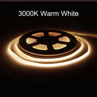 Outdoor Landscape Lighting LED 12V Low Voltage SLD35 Dotless Linear LED 3mm Width, 3000K/4000K/6500K 1.46W/ft COB Strip Lights IP20 Low Voltage DC12V/24V Tape Light 3000K Warm White