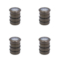 Outdoor Landscape Lighting LED 12V Low Voltage STBP09 Luz Brass / Stainless Steel Louvered 4x/8x/12x 0.5W 2700K Integrated LED Package In Ground Light Low Voltage For Outdoors LED Antique Brass 4 Pack