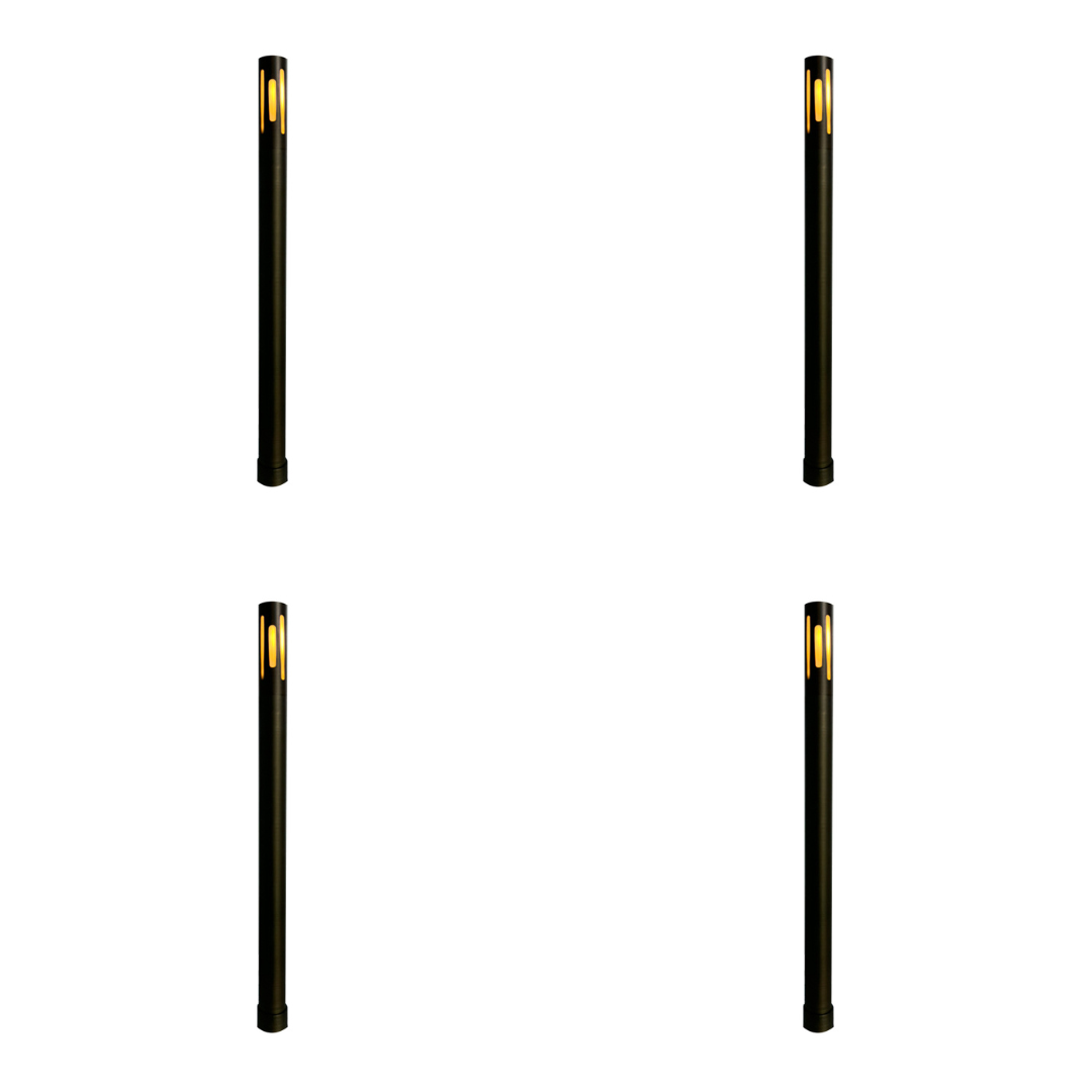 Outdoor Landscape Lighting LED 12V Low Voltage PLB25 4x/8x/12x Package Cast Brass Path and Area Light LED 12V Low Voltage Pathway Outdoor Lighting Landscape Fixture with G4 3W 3000K Bulb 4 Pack