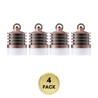 Outdoor Landscape Lighting LED 12V Low Voltage HLA03 Calvo Low Voltage Red Bronze Cylinder Pendant 4.5W 2700K Integrated LED Aluminum Light Hanging Patio Light 4 Pack