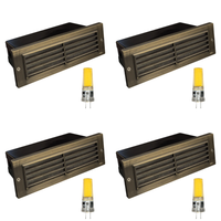 Outdoor Landscape Lighting LED 12V Low Voltage STB03 4x/8x/12x Package Louver Horizontal LED Brass 9