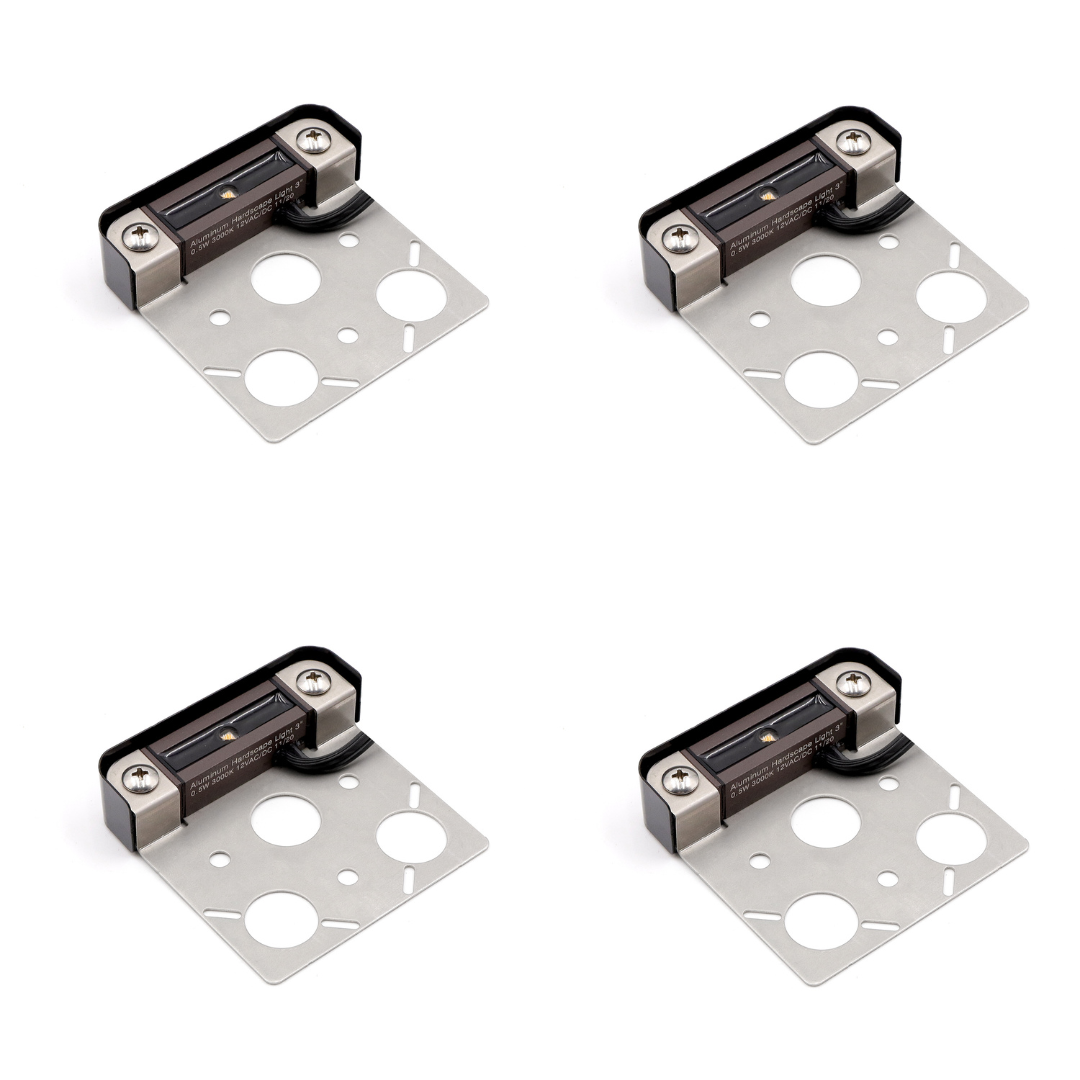 Outdoor Landscape Lighting LED 12V Low Voltage HL01A 0.5W 4x/8x/12x Package 3" Aluminum 2700K Warm White Integrated LED Hardscape Light Low Voltage Landscape Lighting 4 Pack