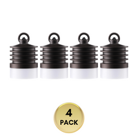 Outdoor Landscape Lighting LED 12V Low Voltage HLA02 Calvo Low Voltage Oil-Rubbed Bronze Cylinder Pendant 4.5W 2700K Integrated LED Aluminum Light Hanging Patio Light 4 Pack