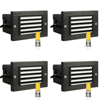 Outdoor Landscape Lighting LED 12V Low Voltage STB02 4x/8x/12x Package Louver Horizontal Waterproof LED Brass 4.5