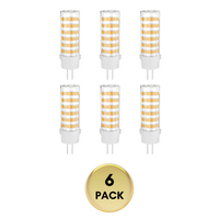 Outdoor Landscape Lighting LED 12V Low Voltage 6-Pack 6W G4 12V AC/DC 2700K 600LM Non-Dimmable SMD Bi Pin LED Capsule Bulb Energy Efficient Light Package